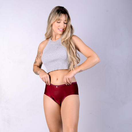 CALCINHA ABSORVENTE VERMELHA - more mio
