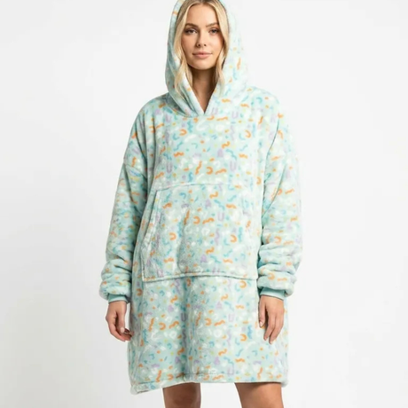 Sleepy Cobertor Vestível Oversized com Capuz Verde