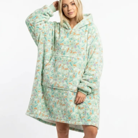 Sleepy Cobertor Vestível Oversized com Capuz Verde
