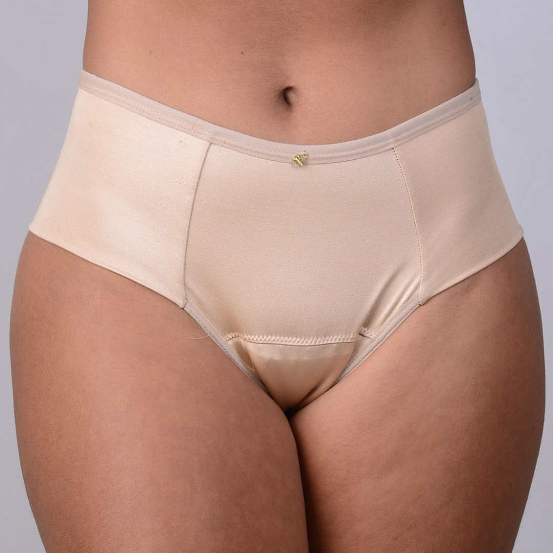 CALCINHA ABSORVENTE AMORE MIO - BEGE