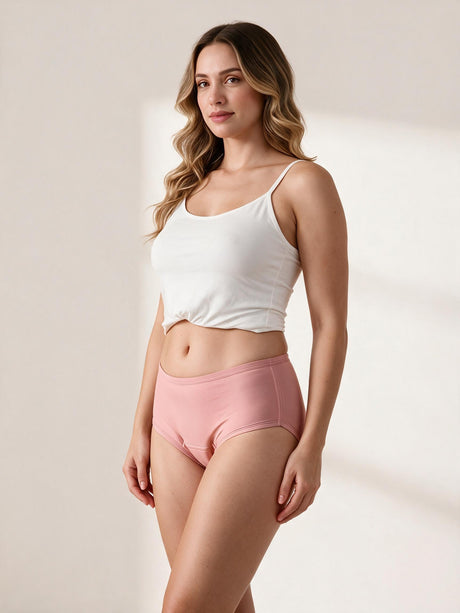 Calcinha Absorvente Hot Pants Noturna Romance Charmelle - vista frontal em três quartos