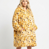Sleepy Cobertor Vestível Oversized com Capuz Laranja Girafa