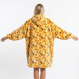 Sleepy Cobertor Vestível Oversized com Capuz Laranja Girafa