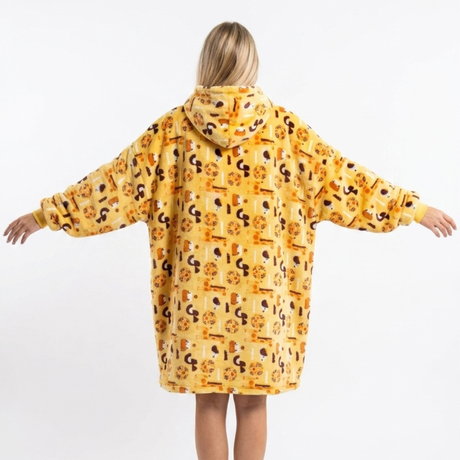 Sleepy Cobertor Vestível Oversized com Capuz Laranja Girafa
