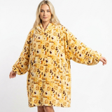 Sleepy Cobertor Vestível Oversized com Capuz Laranja Girafa