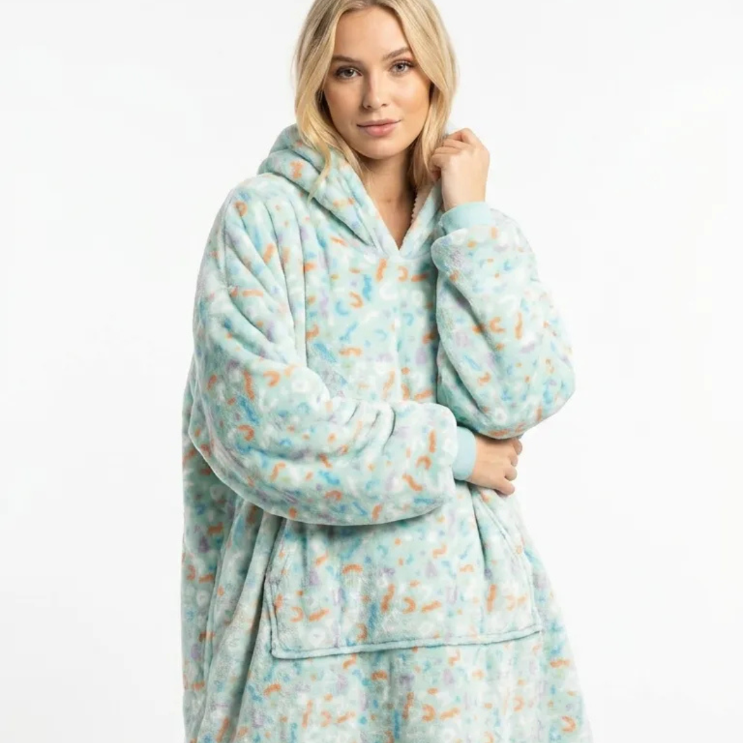 Sleepy Cobertor Vestível Oversized com Capuz Verde