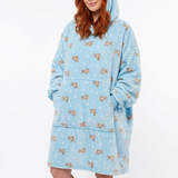 Sleepy Cobertor Vestível Oversized com Capuz Azul Ursinhos