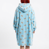 Sleepy Cobertor Vestível Oversized com Capuz Azul Ursinhos