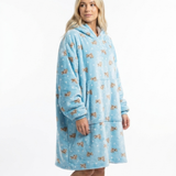 Sleepy Cobertor Vestível Oversized com Capuz Azul Ursinhos