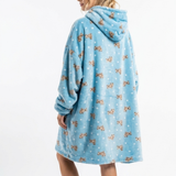 Sleepy Cobertor Vestível Oversized com Capuz Azul Ursinhos