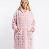 Sleepy Cobertor Vestível Oversized com Capuz Rosa