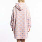 Sleepy Cobertor Vestível Oversized com Capuz Rosa