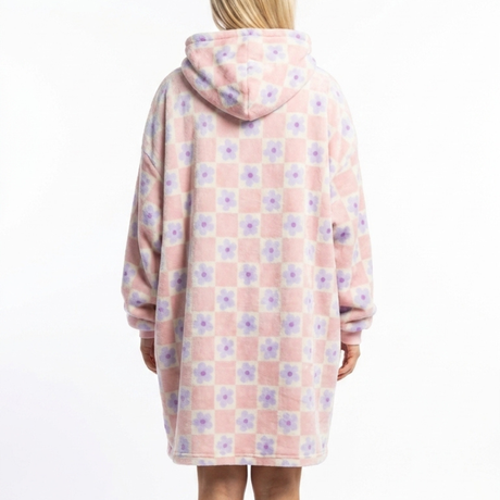 Sleepy Cobertor Vestível Oversized com Capuz Rosa