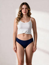 Calcinha Absorvente Biquíni Azul Marinho Charmelle - vista frontal