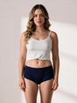 Calcinha Absorvente Hot Pants Noturna Azul Marinho Charmelle - vista frontal
