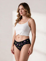Calcinha Absorvente Hot Pants Uso Diário Alien Charmelle - vista frontal em três quartos
