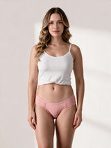Calcinha Absorvente Hot Pants Uso Diário Rosa Charmelle - vista frontal