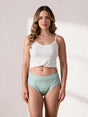 Calcinha Absorvente Hot Pants Verde Menta Charmelle - vista frontal